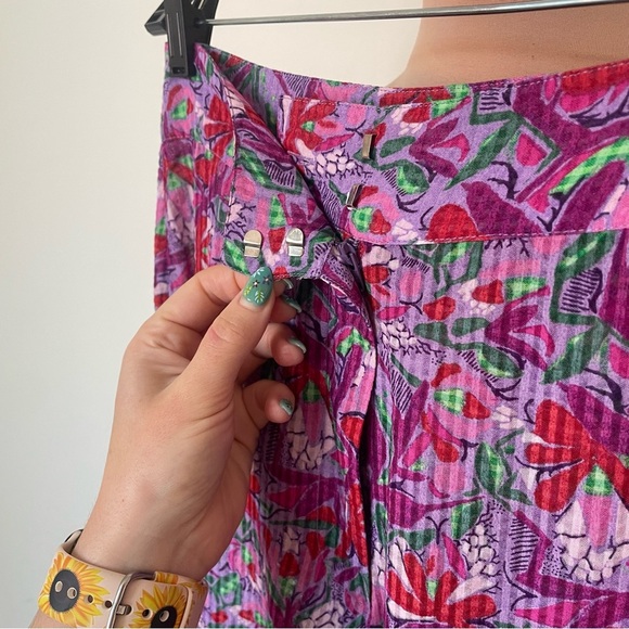 BA&SH Abo Floral Print Violet Purple High Waist Flowy Trouser Pants EUC Size XS - Picture 5 of 10